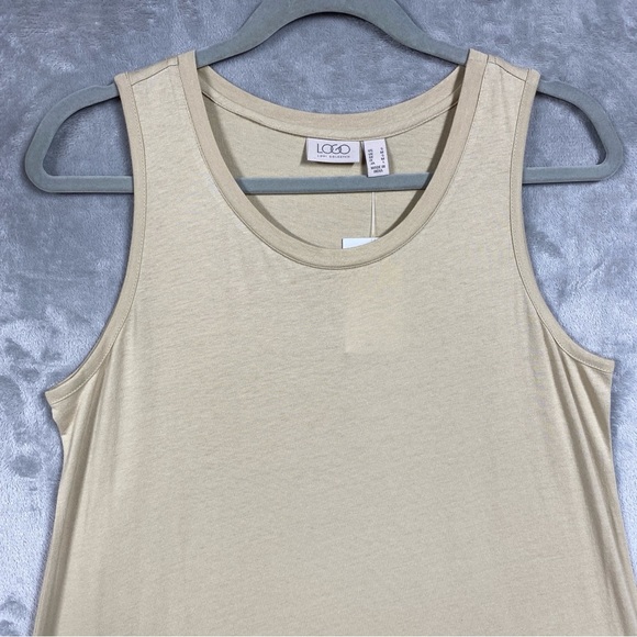 NEW Logo Lori Goldstein Eyelet Tie Dye Tank Midi Dress Lagenlook Size S - Picture 2 of 8
